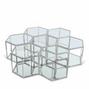 Sei Glass And Steel 7pc. Modular Coffee Table - Chrome