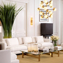 Modern White Accent Sofa Burbury