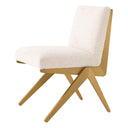 Cream Bouclé Dining Chair Fico