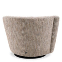 Beige Asymmetrical Swivel Chair Colin