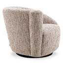Beige Asymmetrical Swivel Chair Colin
