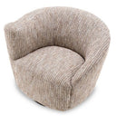 Beige Asymmetrical Swivel Chair Colin