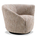 Beige Asymmetrical Swivel Chair Colin