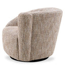 Beige Asymmetrical Swivel Chair Colin