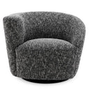 Black Asymmetrical Swivel Chair Colin