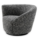 Black Asymmetrical Swivel Chair Colin