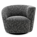 Black Asymmetrical Swivel Chair Colin