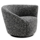 Black Asymmetrical Swivel Chair Colin