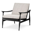Wood Framed Bouclé Lounge Chair Manzo