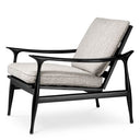 Wood Framed Bouclé Lounge Chair Manzo