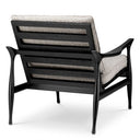 Wood Framed Bouclé Lounge Chair Manzo