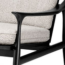 Wood Framed Bouclé Lounge Chair Manzo