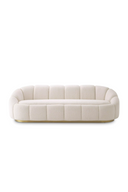 Cream Bouclé Curved Sofa Inger