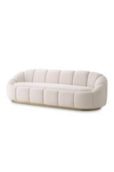 Cream Bouclé Curved Sofa Inger