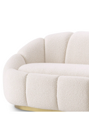 Cream Bouclé Curved Sofa Inger