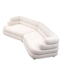 White Fabric Sofa Malaga