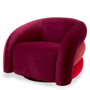 Curved Swivel Armchair Novelle