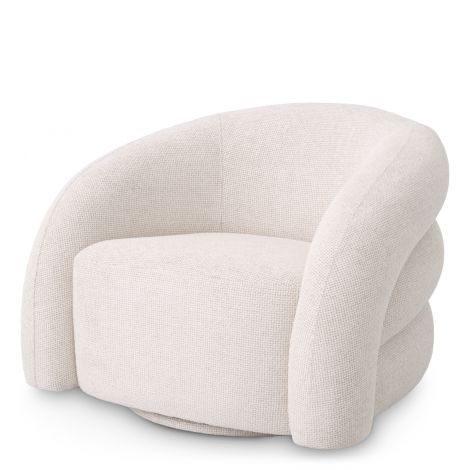 Curved Swivel Armchair Novelle by Eichholtz