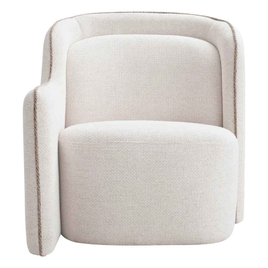 Off White Accent Chair Barrier