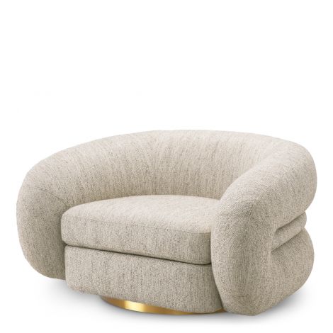 Light Gray Swivel Chair Cosenza