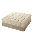 Boucle Tufted Fringe Ottoman Dorantes