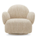Boucle Cream Swivel Chair Madrone