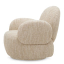 Boucle Cream Swivel Chair Madrone