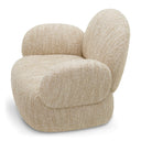 Boucle Cream Swivel Chair Madrone