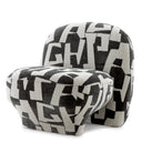 Upholstered Black Accent Chair Lugo
