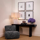 Black Boucle Lounge Chair Leon