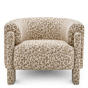 Beige Leopard Accent Chair Hazelwood