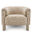Beige Leopard Accent Chair Hazelwood