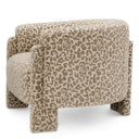 Beige Leopard Accent Chair Hazelwood