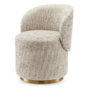 Curved Back Swivel Dining Chair Greer