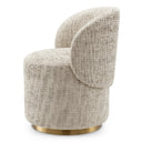 Curved Back Swivel Dining Chair Greer