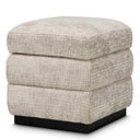 Beige Ebony Storage Stool Valmont