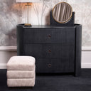 Beige Ebony Storage Stool Valmont