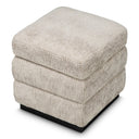 Beige Ebony Storage Stool Valmont