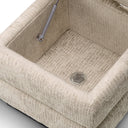 Beige Ebony Storage Stool Valmont
