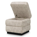 Beige Ebony Storage Stool Valmont