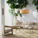 Beige Leather-Look Chair Voletta