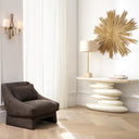 Brown Upholstered Chair Valore