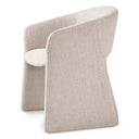 Beige Barrel-Back Dining Chair Cedric by Eichholtz, view 5