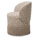 Beige Tasseled Swivel Dining Chair Greer by Eichholtz, view 4