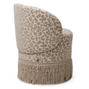 Beige Tasseled Swivel Dining Chair Greer by Eichholtz, view 5