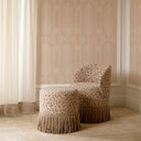 Beige Tasseled Swivel Dining Chair Greer by Eichholtz, view 2