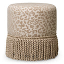 Beige Tasseled Swivel Dining Stool Greer by Eichholtz