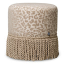 Beige Tasseled Swivel Dining Stool Greer by Eichholtz, view 3