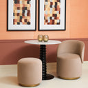 Curved Back Swivel Dining Chair Greer
