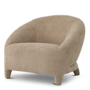 Beige Curved Lounge Chair Avenley by Eichholtz